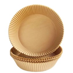 Papel para Freidora de Aire Ø16x4,5cm Kraft (50 Uds)