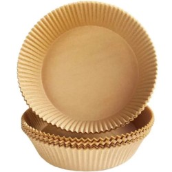 Papel para Freidora de Aire Ø20x4,5cm Kraft (50 Uds)