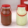 Lecheras de Plástico con Asa y Tapa 1000 ml (50 Uds)