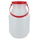 Lecheras de Plástico con Asa y Tapa 1000 ml (50 Uds)