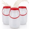 Lecheras de Plástico con Asa y Tapa 1000 ml (50 Uds)