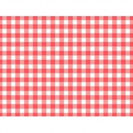 Mantel Individual de Papel 30x40cm Vichy Rojo (500 Uds)