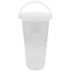 Envases Cubo con Tapa Rosca Plástico PP 1.000ml (10 Uds)