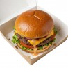 Cajas para Hamburguesas de Cartón Kraft 16x16x10cm (50 Uds)