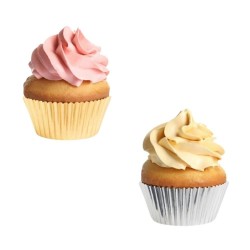 Moldes Papel Metalizado Magdalenas Ø44x28mm (60 Uds)