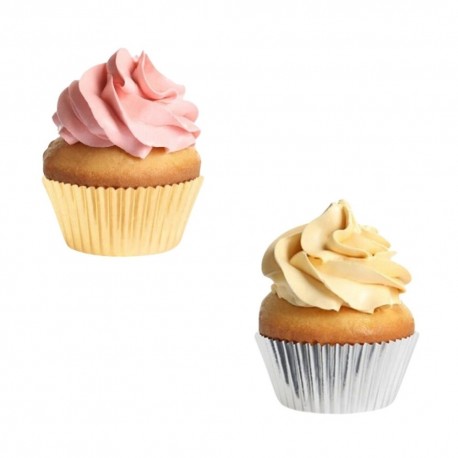 Moldes Papel Metalizado Magdalenas Ø44x28mm (60 Uds)