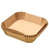 Papel para Freidora de Aire 16x16x4,5cm Kraft (50 Uds)