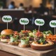 Pinchos Marcador "100% Vegan" 10cm (100 Uds)