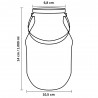 Lecheras de Plástico con Asa y Tapa 1000 ml (50 Uds)