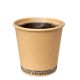 Vasos Biodegradables de Cartón Kraft 120ml Ø6,2cm (50 Uds)