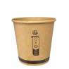 Vasos Biodegradables de Cartón Kraft 120ml Ø6,2cm (50 Uds)