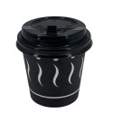 Vasos de Cartón Negro "Coffee" 120ml con Tapa Drink (1.000 Uds)