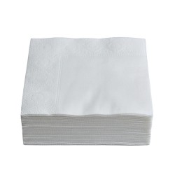 Servilletas de Papel Cocktail 20 x 20cm Blancas 2 Capas (100 Uds)