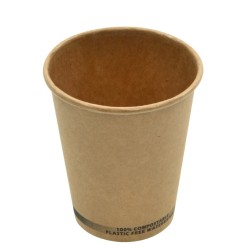 Vasos Biodegradables de Cartón Kraft 180ml Ø7,2cm (1.000 Uds)