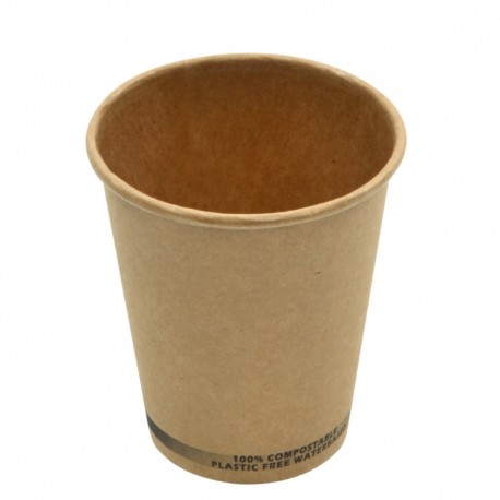 Vasos Biodegradables de Cartón Kraft 180ml Ø7,2cm (1.000 Uds)