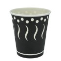 Vasos de Cartón Negro "Coffee" 7Oz/200ml Ø7,2cm (50 Uds)