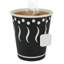 Vasos de Cartón Negro "Coffee" 7Oz/200ml Ø7,2cm (50 Uds)