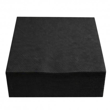 Servilletas de Papel Punta Punta 33x33cm Negras (1.500 Uds)