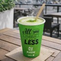 Vasos Biodegradables Cartón Impresos Verdes 200ml Ø7cm (50 Uds)