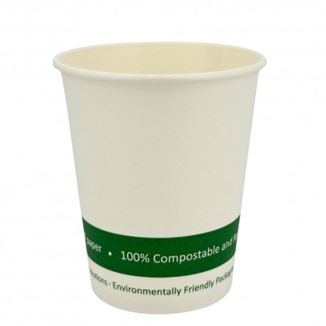 Vasos Biodegradables de Cartón Blanco "Friendly" 7Oz/200ml Ø7cm (50 Uds)