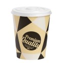 Vasos de Cartón Diseño 200ml con Tapas Planas (25 Uds)