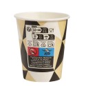 Vasos de Cartón Diseño 200ml con Tapas Planas (500 Uds)