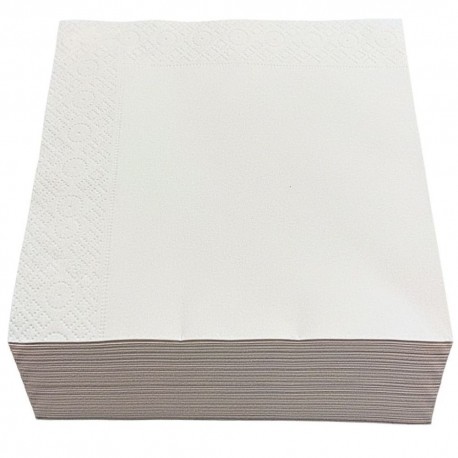 Servilletas Papel Tissue 40 x 40 cm Blancas 2 Capas