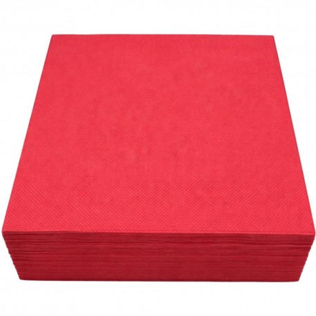 Servilletas de Papel Punta Punta 40x40cm Rojas (50 Uds)