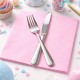 Servilletas de Papel Punta Punta 40x40cm Rosa Baby (1.000 Uds)