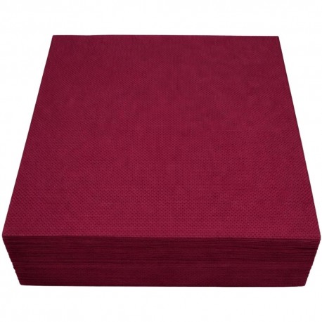 Servilletas de Papel Punta Punta 40x40cm Burdeos (1.000 Uds)