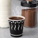Vasos de Cartón Negro "Coffee" 8Oz/240ml Ø8cm (50 Uds)