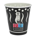 Vasos de Cartón Negro "Coffee" 8Oz/240ml Ø8cm (1.000 Uds)