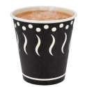 Vasos de Cartón Negro "Coffee" 8Oz/240ml Ø8cm (1.000 Uds)