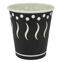 Vasos de Cartón Negro "Coffee" 8Oz/240ml Ø8cm (50 Uds)