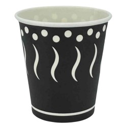 Vasos de Cartón Negro "Coffee" 8Oz/240ml Ø8cm (1.000 Uds)