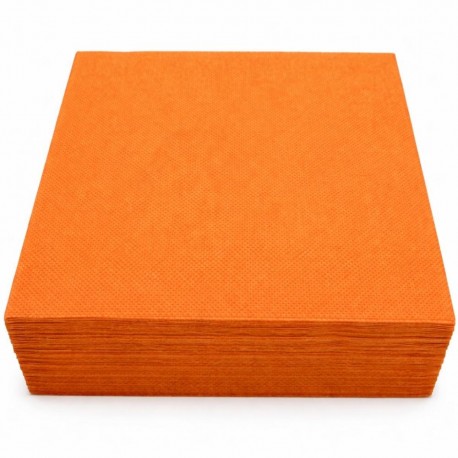 Servilletas de Papel Punta Punta 40x40cm Naranjas (50 Uds)