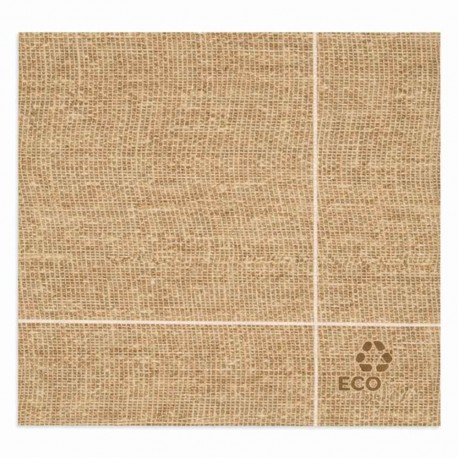 Servilletas Papel Eco Punta-Punta 40x40cm Natur (50 Uds)