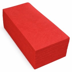 Servilletas de Papel Punta Punta 40x40cm Plegado 1/8 Rojas (1200 Uds)