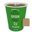 Vasos Biodegradables Cartón Impresos Verdes 240ml Ø8cm (1.000 Uds)