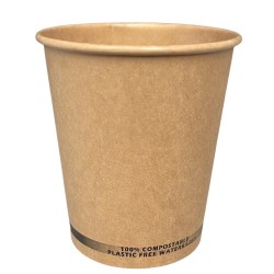 Vasos Biodegradables de Cartón Kraft 240ml Ø8cm (1.000 Uds)