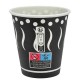 Vasos de Cartón "Coffee" Negro 240ml con Tapa Drink (1.000 Uds)