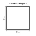 Servilletas de Papel Punta Punta 40x40cm Negras (50 Uds)