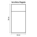 Servilletas Canguro Papel Punta-Punta 40x40cm Negras (30 Uds)