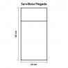 Servilletas Canguro Papel Punta-Punta 40x40cm Negras (30 Uds)