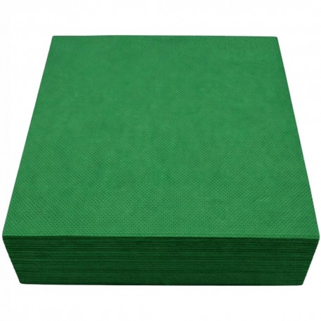 Servilletas de Papel Punta Punta 40x40cm Verdes (50 Uds)