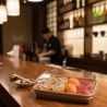 Envases para Sushi y Pastelería de Cartón con Tapa PET 18,5x13cm (25 Uds)