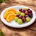 Platos de Plástico Postre Blancos 17cm (100 Uds)