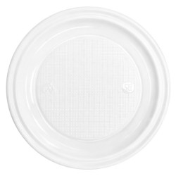 Platos de Plástico Blancos 22cm (Caja 800 Uds) 