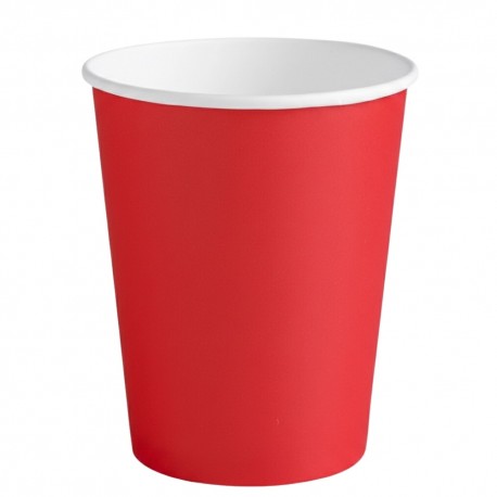 Vasos de Cartón Rojos 260ml Ø7,7cm (1.200 Uds)