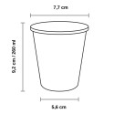 Vasos de Cartón Rojos 260ml Ø7,7cm (1.200 Uds)